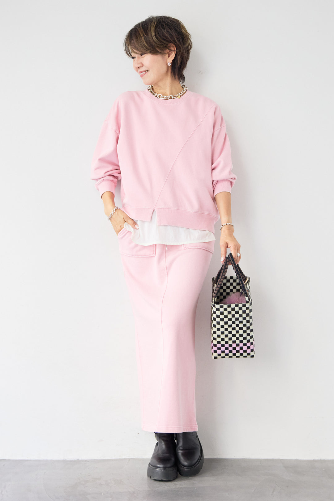 ピグメントスウェットスカート