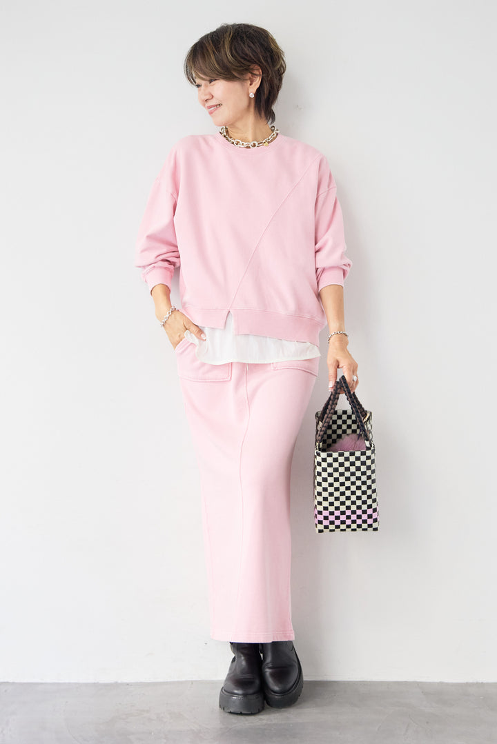 ピグメントスウェットスカート