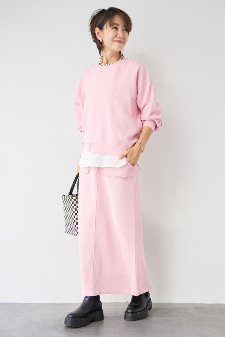 ピグメントスウェットスカート