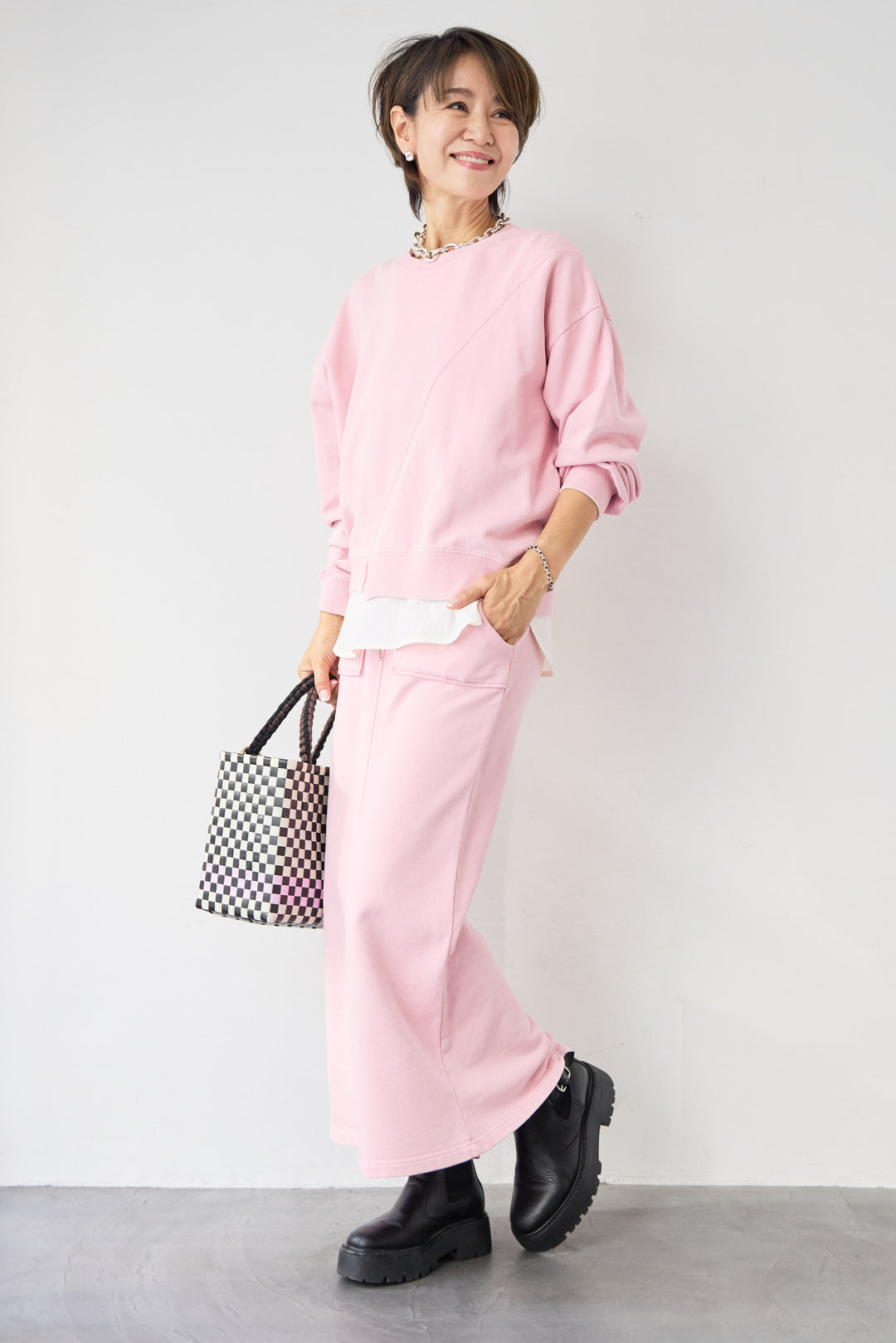 ピグメントスウェットスカート