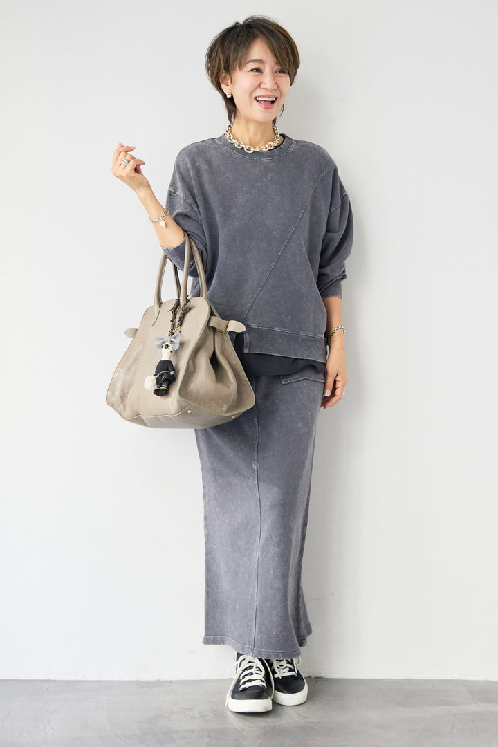 ピグメントスウェットスカート