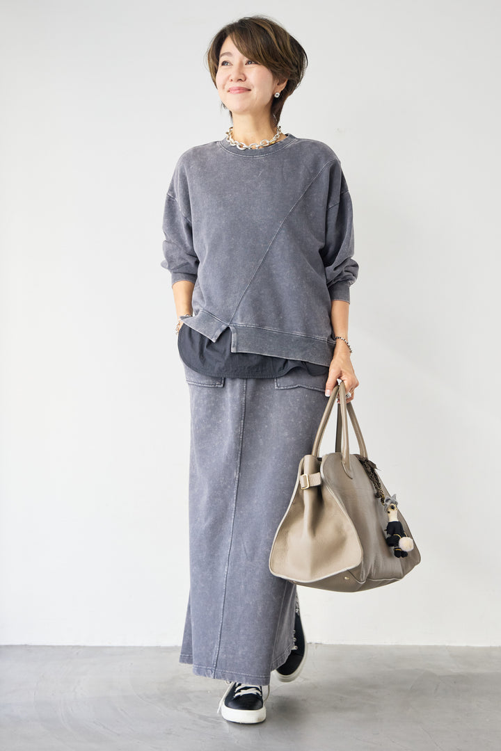 ピグメントスウェットスカート