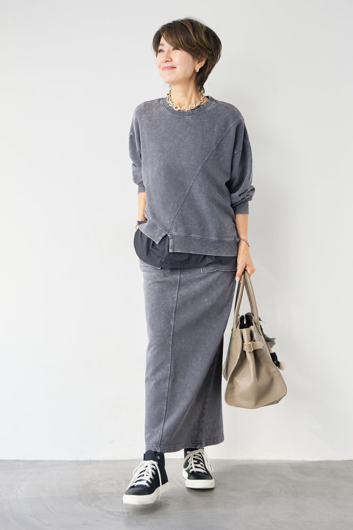 ピグメントスウェットスカート