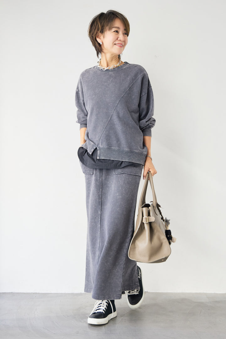 ピグメントスウェットスカート