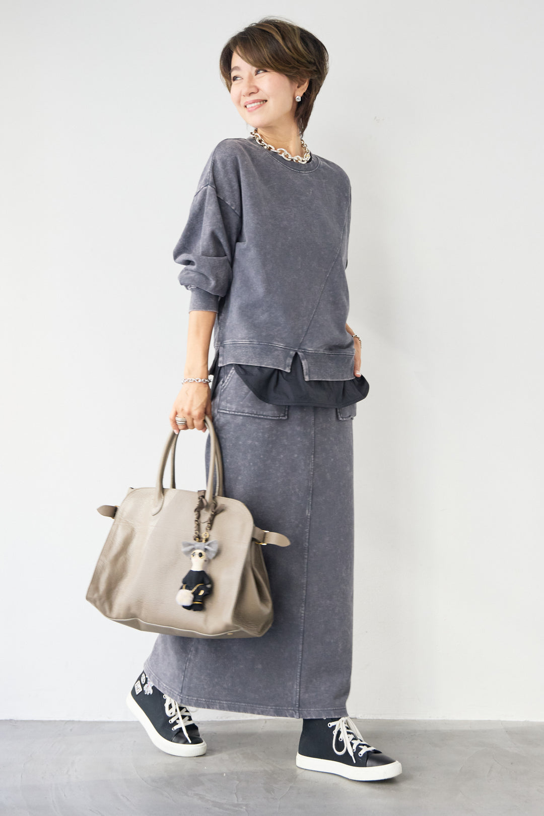 ピグメントスウェットスカート