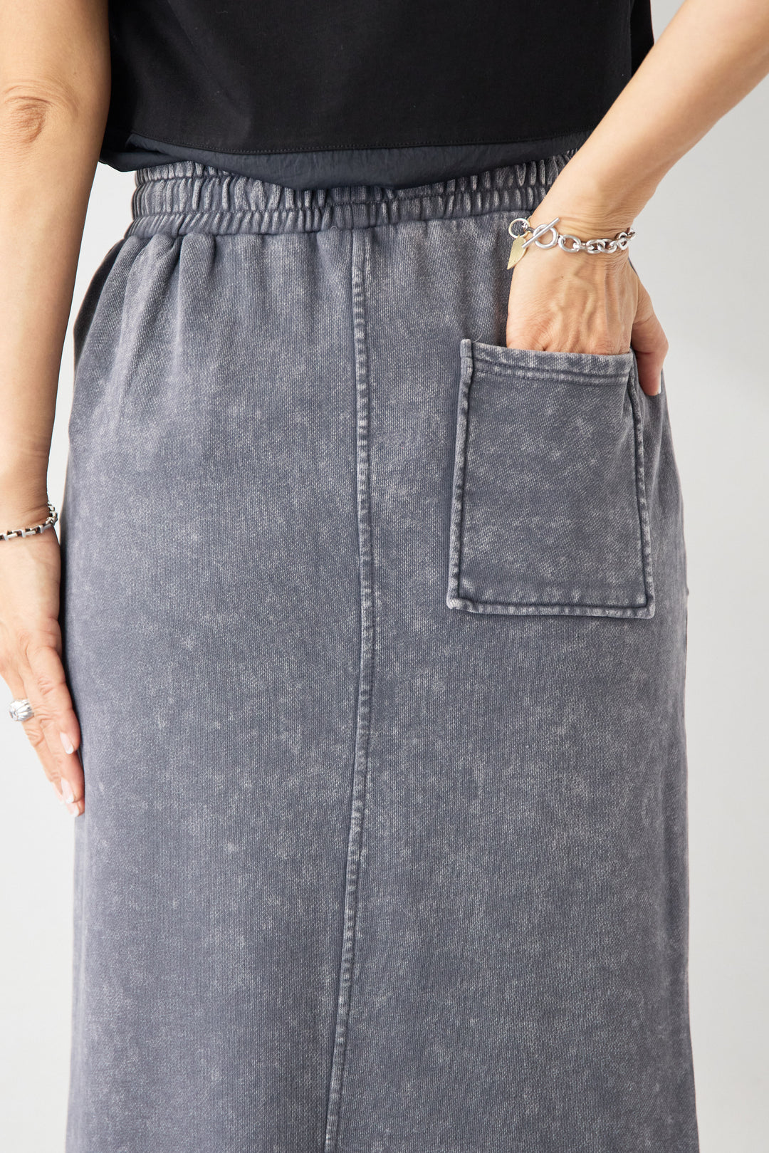 ピグメントスウェットスカート