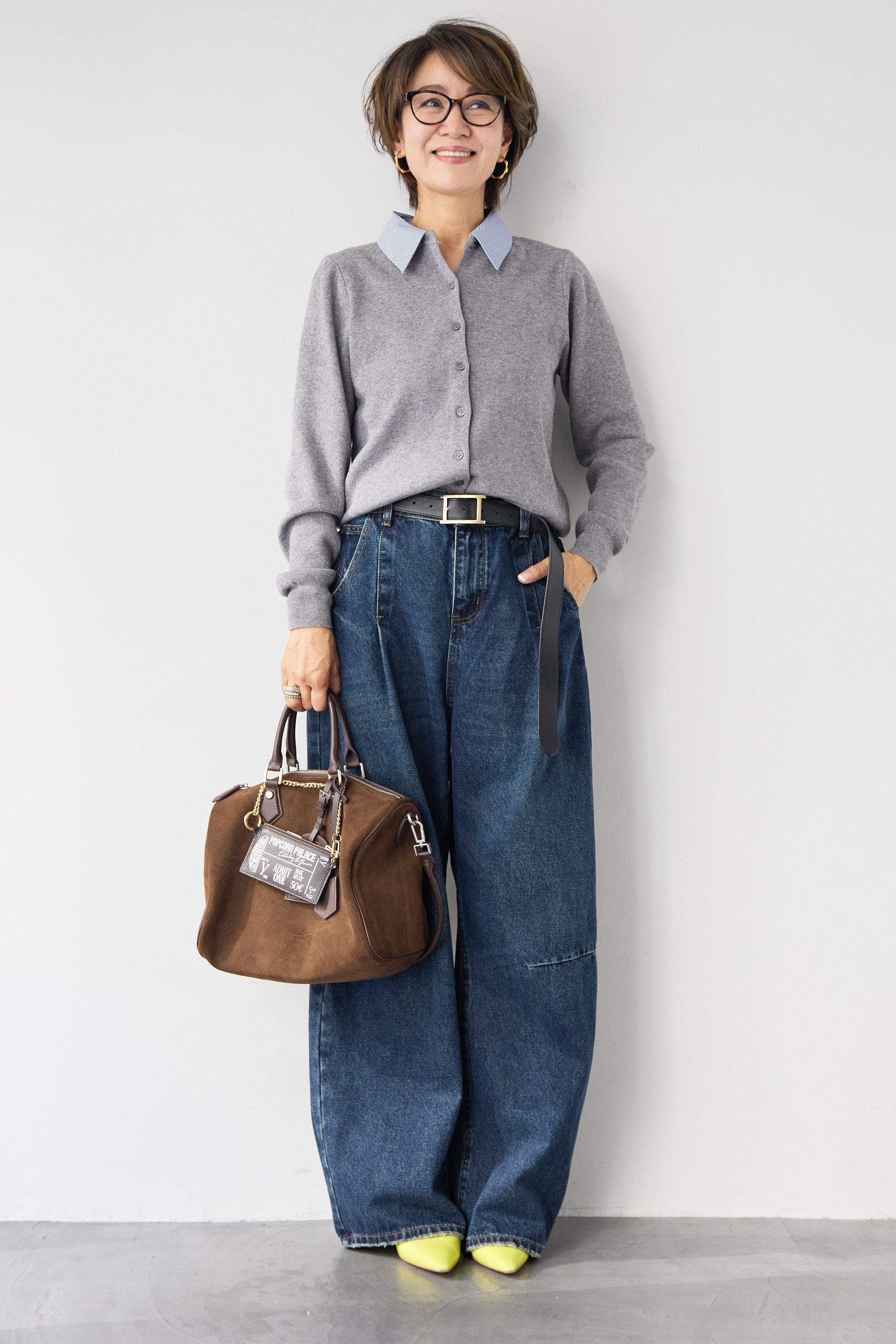 ストライプカラーニットカーディガン – plusotoha