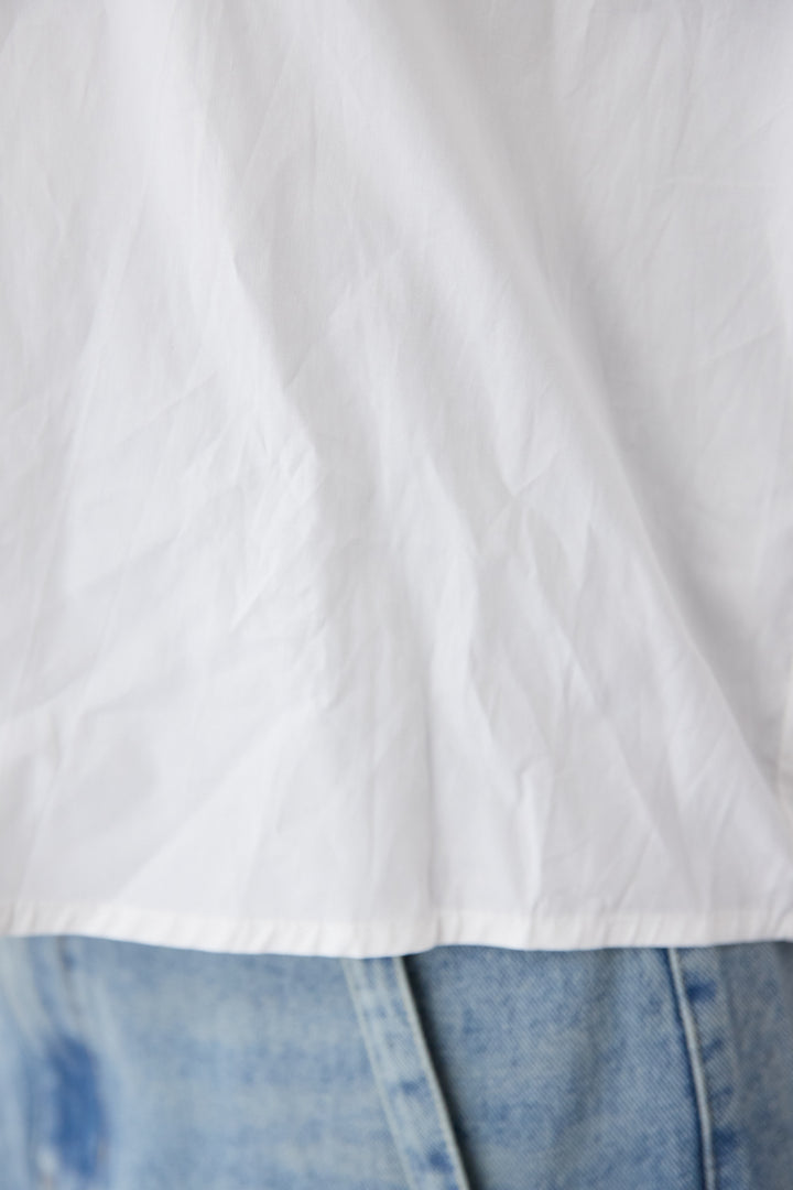 袖リボンギャザースリーブブラウス