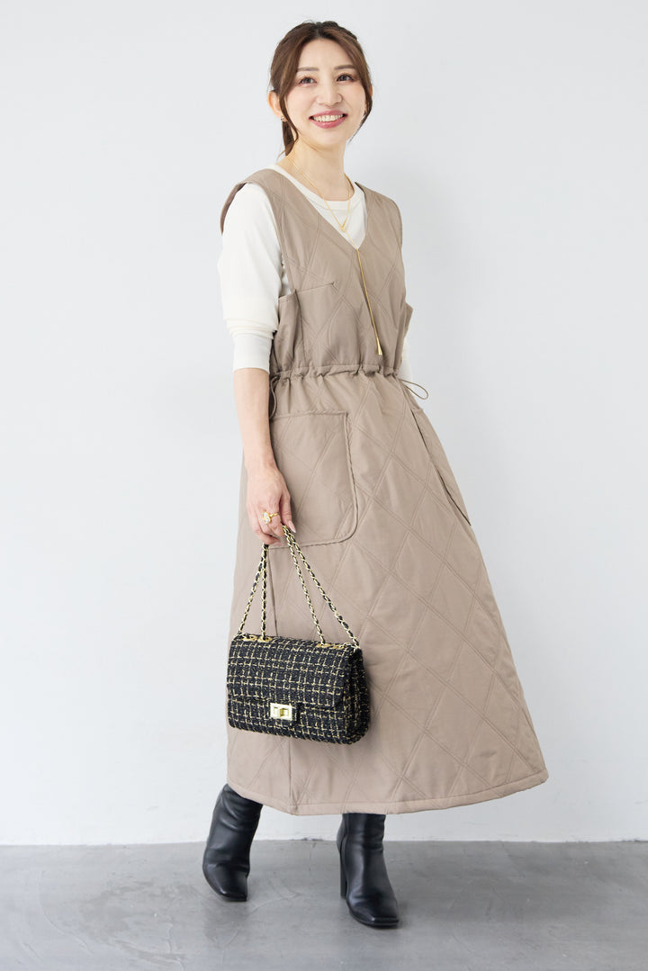 キルティングジャンパースカート