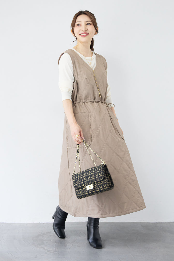 キルティングジャンパースカート