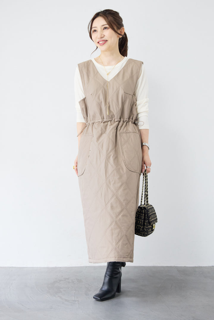 キルティングジャンパースカート