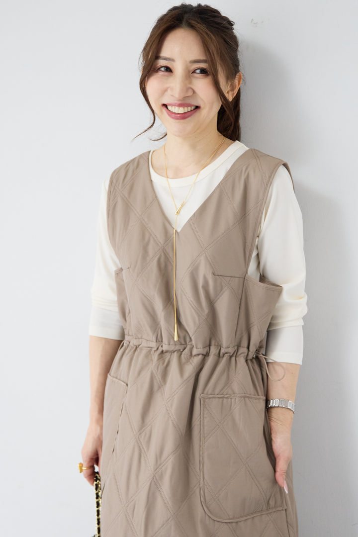 キルティングジャンパースカート