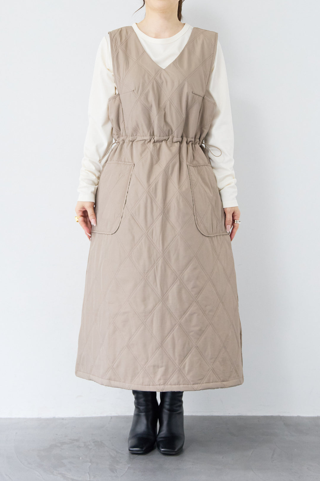 キルティングジャンパースカート
