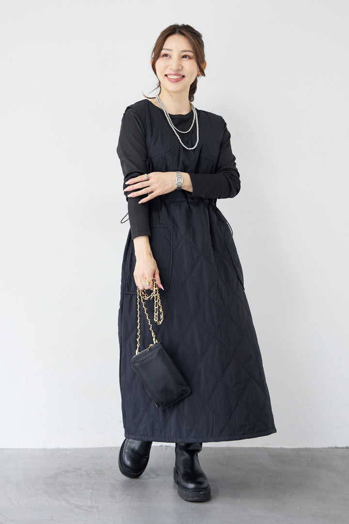キルティングジャンパースカート
