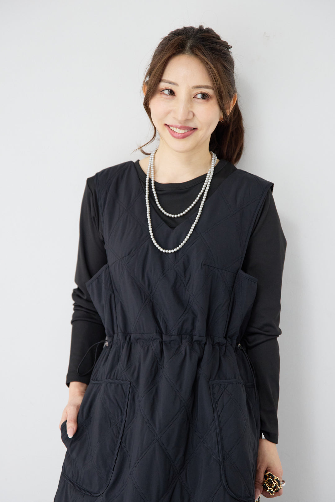 キルティングジャンパースカート