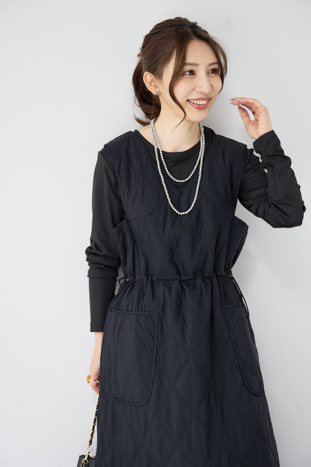 キルティングジャンパースカート