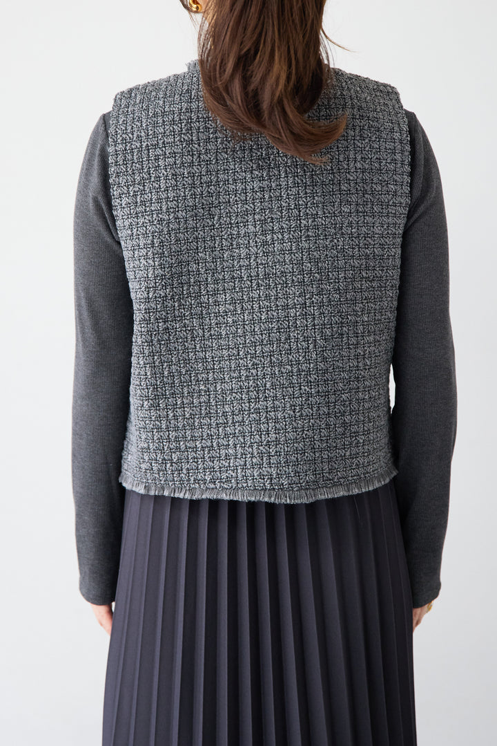 クラシカルベスト×ロングプリーツワンピースセット