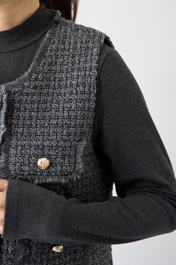 クラシカルベスト×ロングプリーツワンピースセット