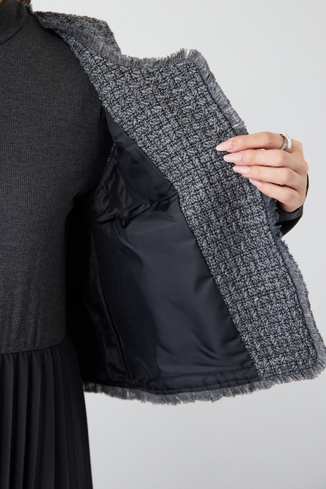 クラシカルベスト×ロングプリーツワンピースセット