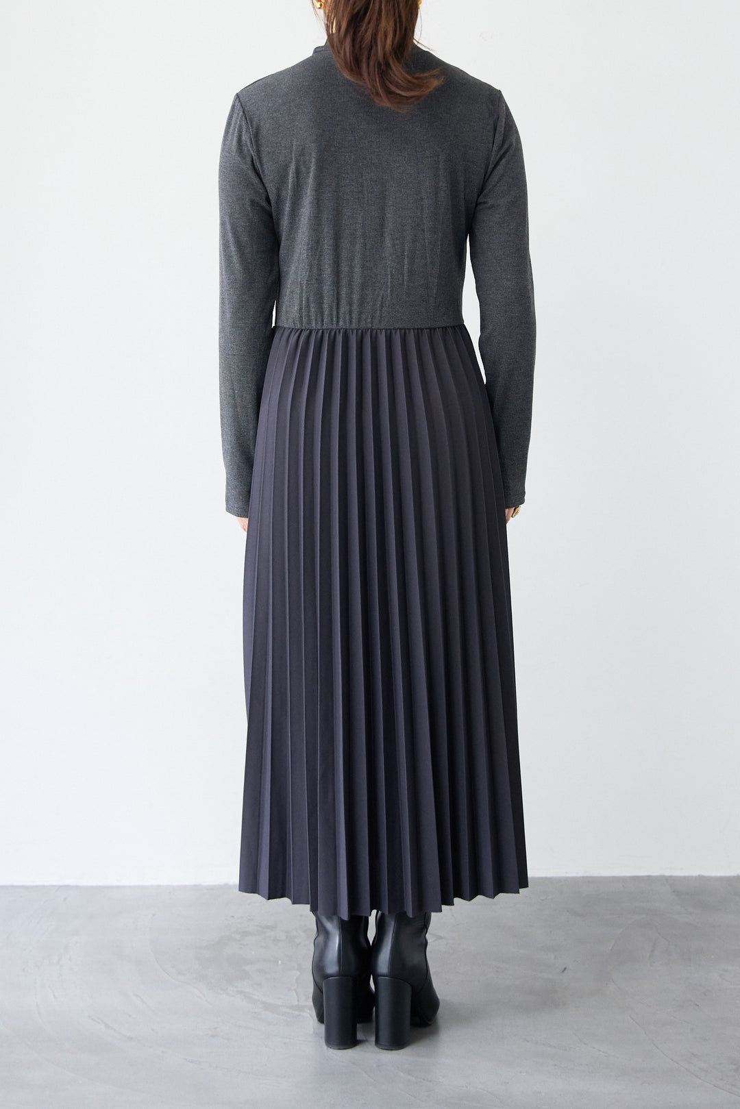 クラシカルベスト×ロングプリーツワンピースセット