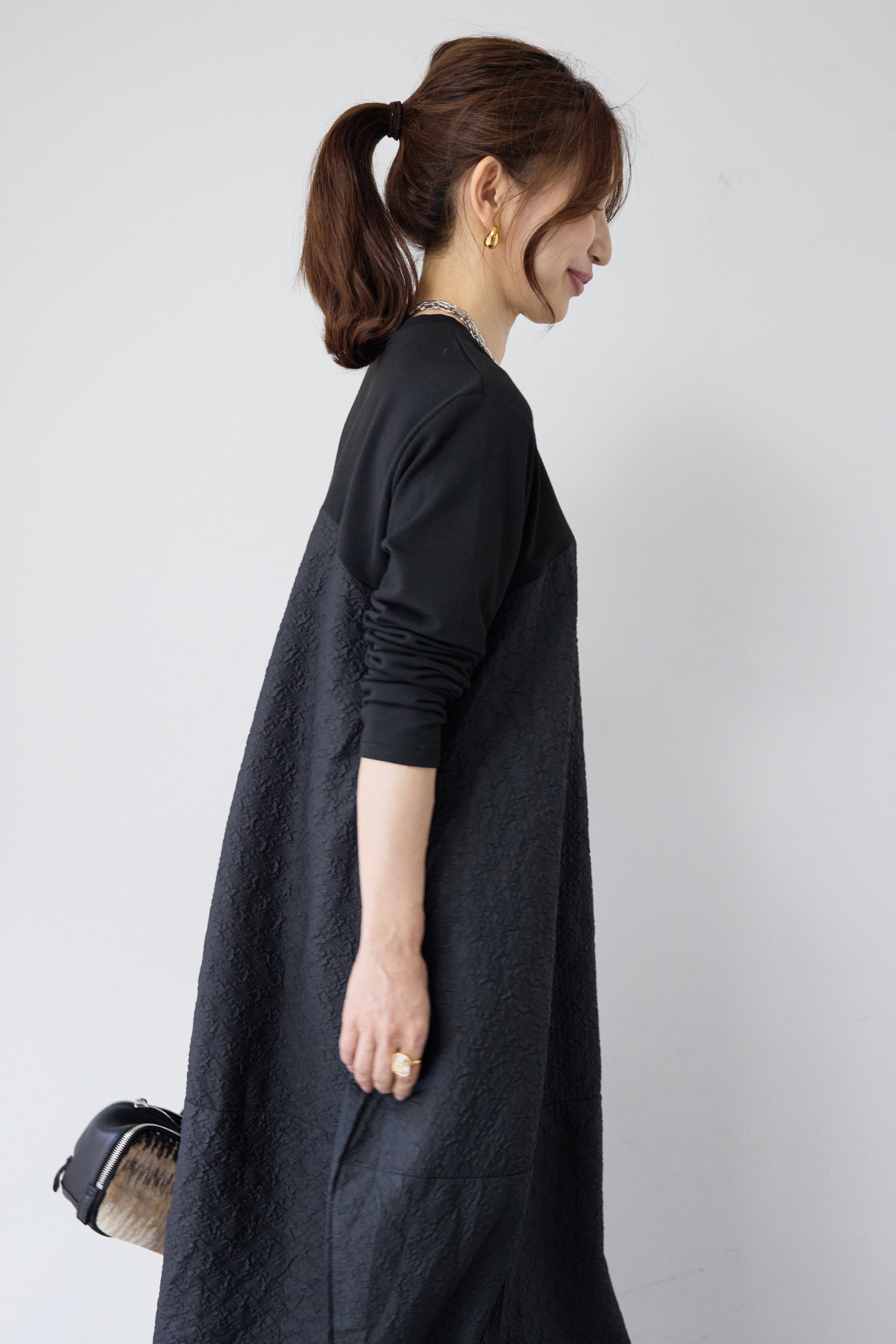 ジャガード切替コクーンワンピ – plusotoha