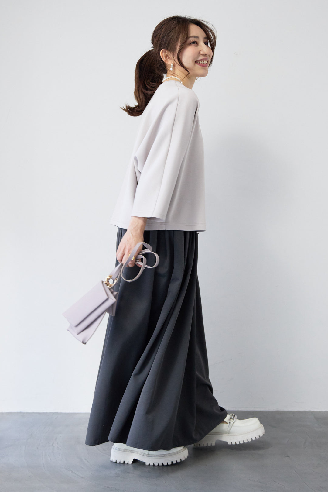 ハートデザインダンボールプルオーバー