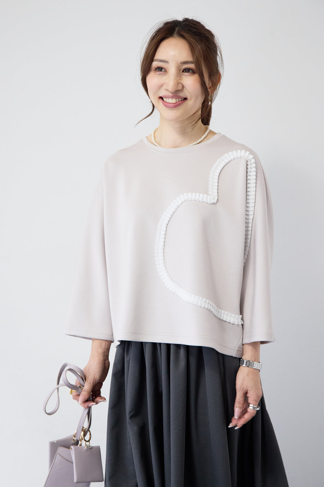 ハートデザインダンボールプルオーバー