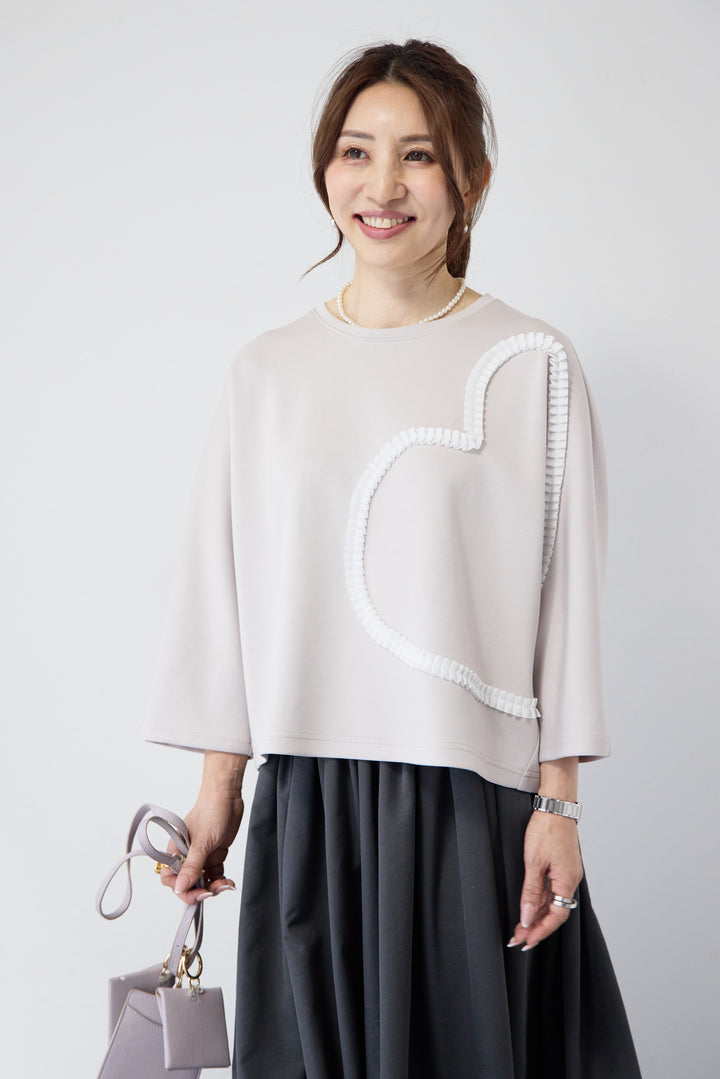 ハートデザインダンボールプルオーバー