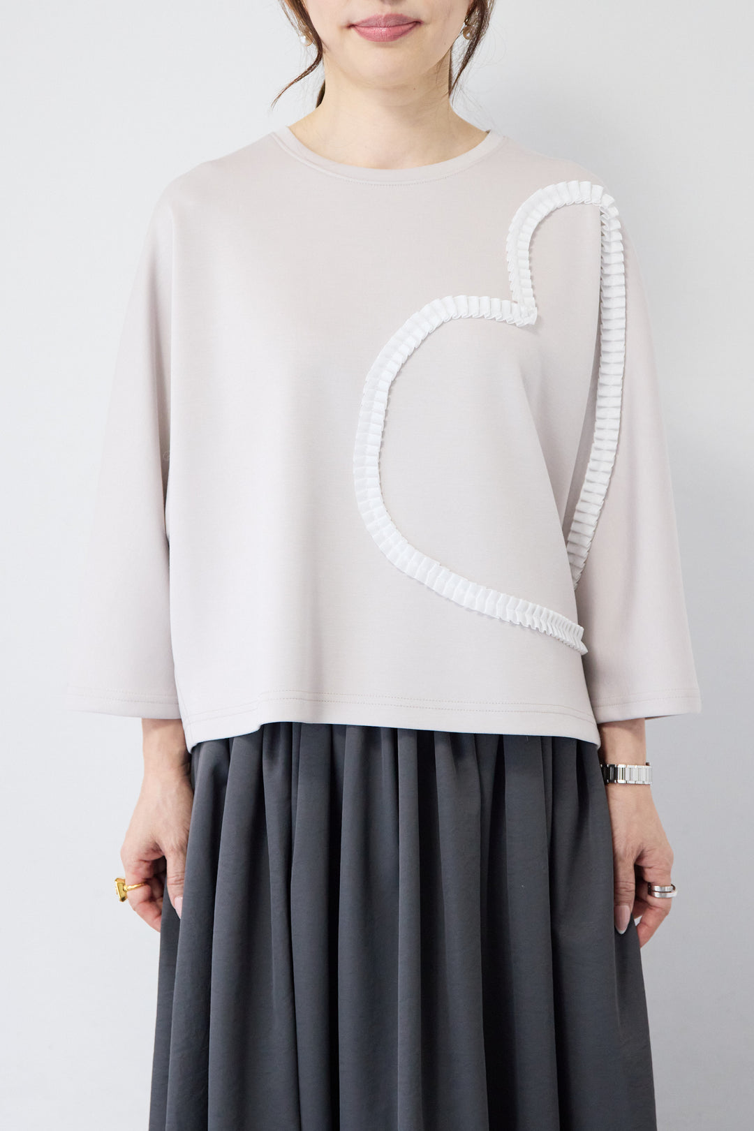 ハートデザインダンボールプルオーバー