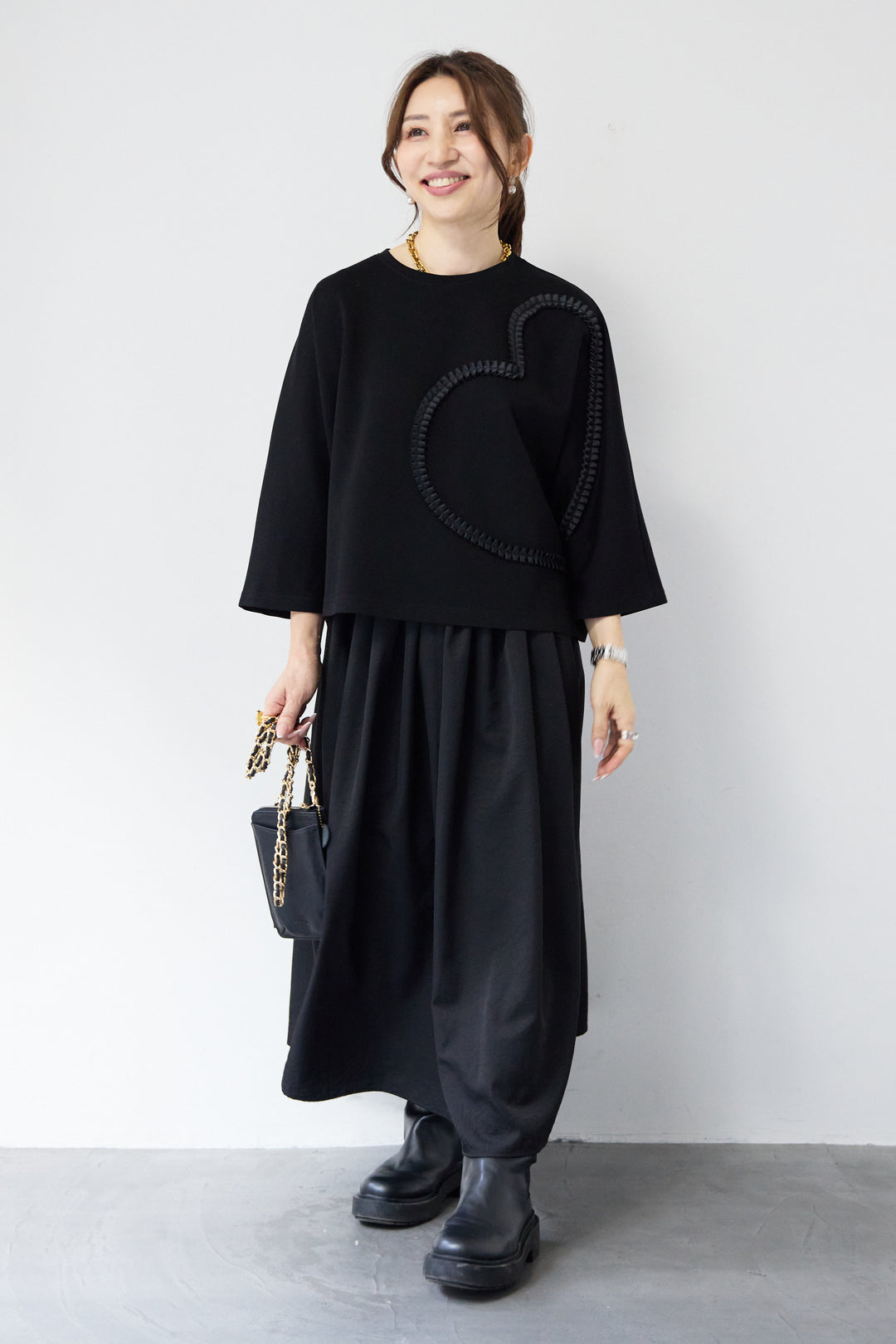 ハートデザインダンボールプルオーバー