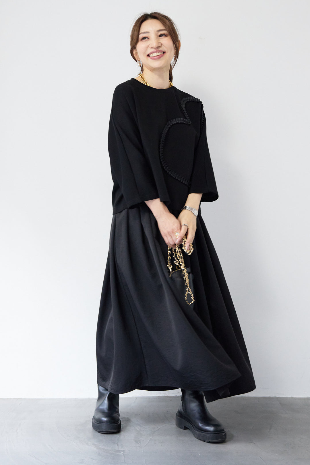 ハートデザインダンボールプルオーバー