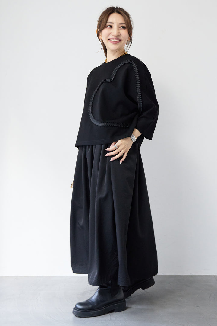 ハートデザインダンボールプルオーバー