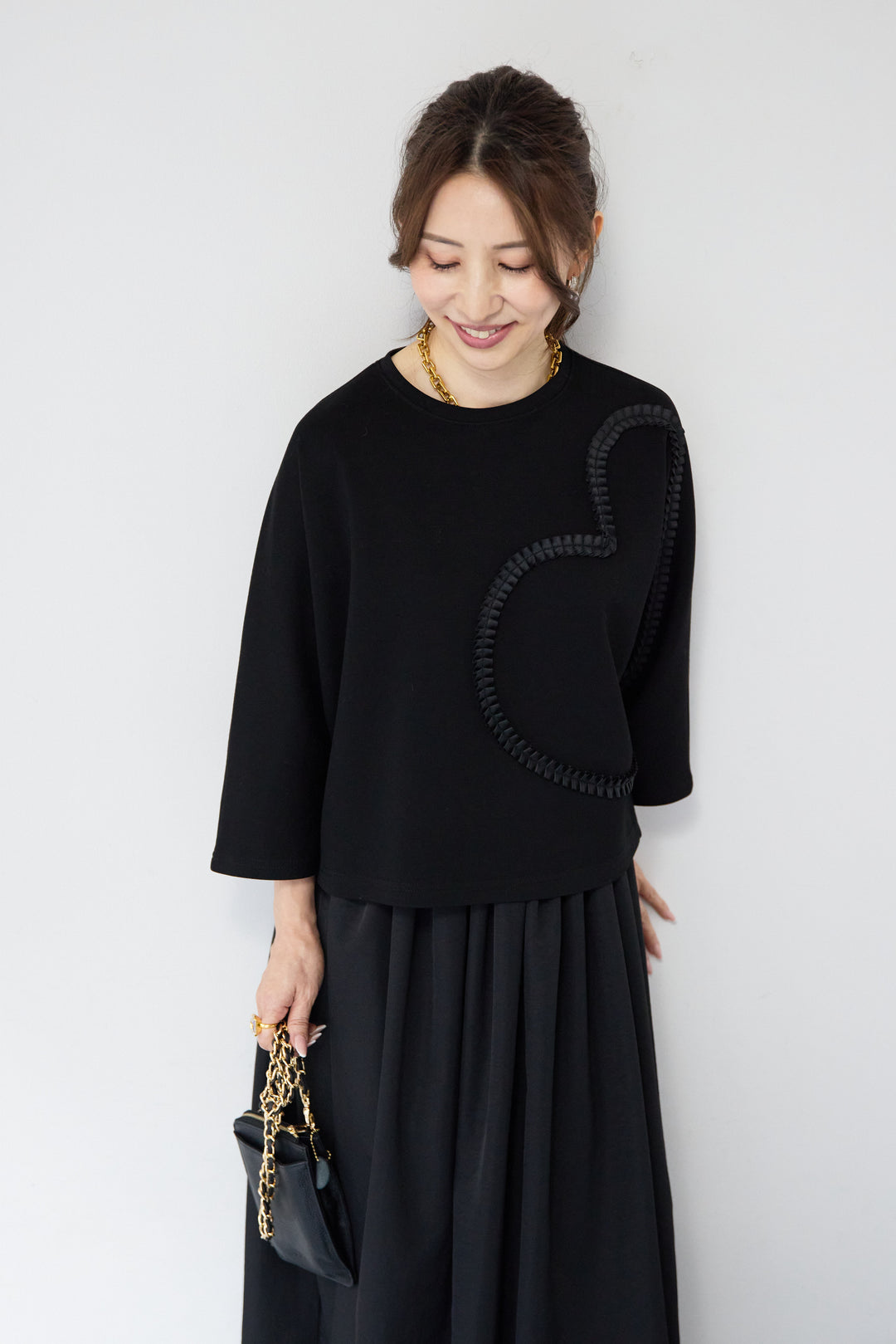 ハートデザインダンボールプルオーバー