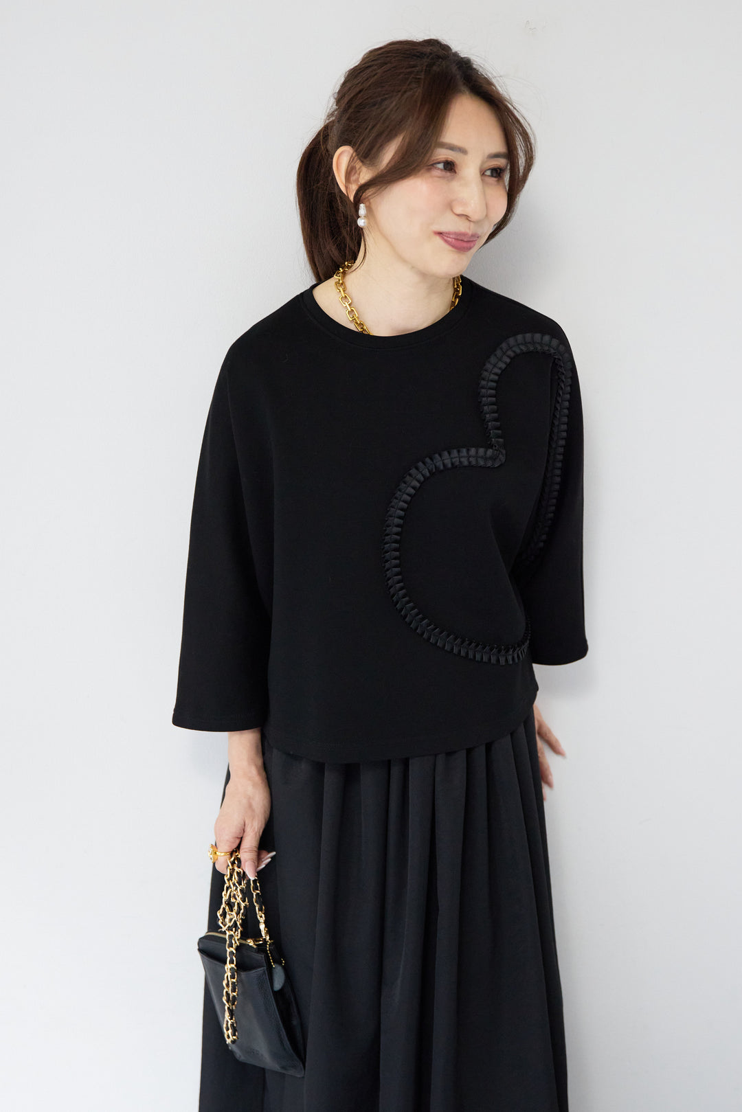 ハートデザインダンボールプルオーバー