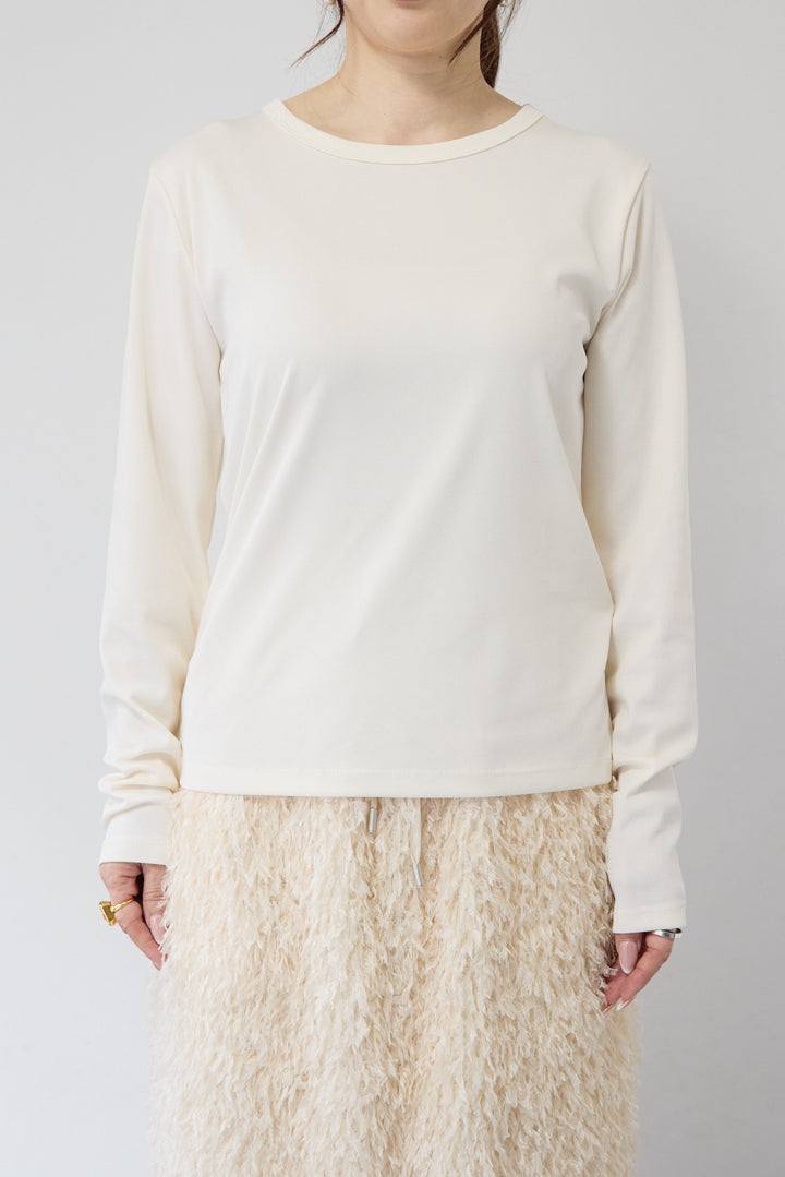 ストレッチクルーネックロンT