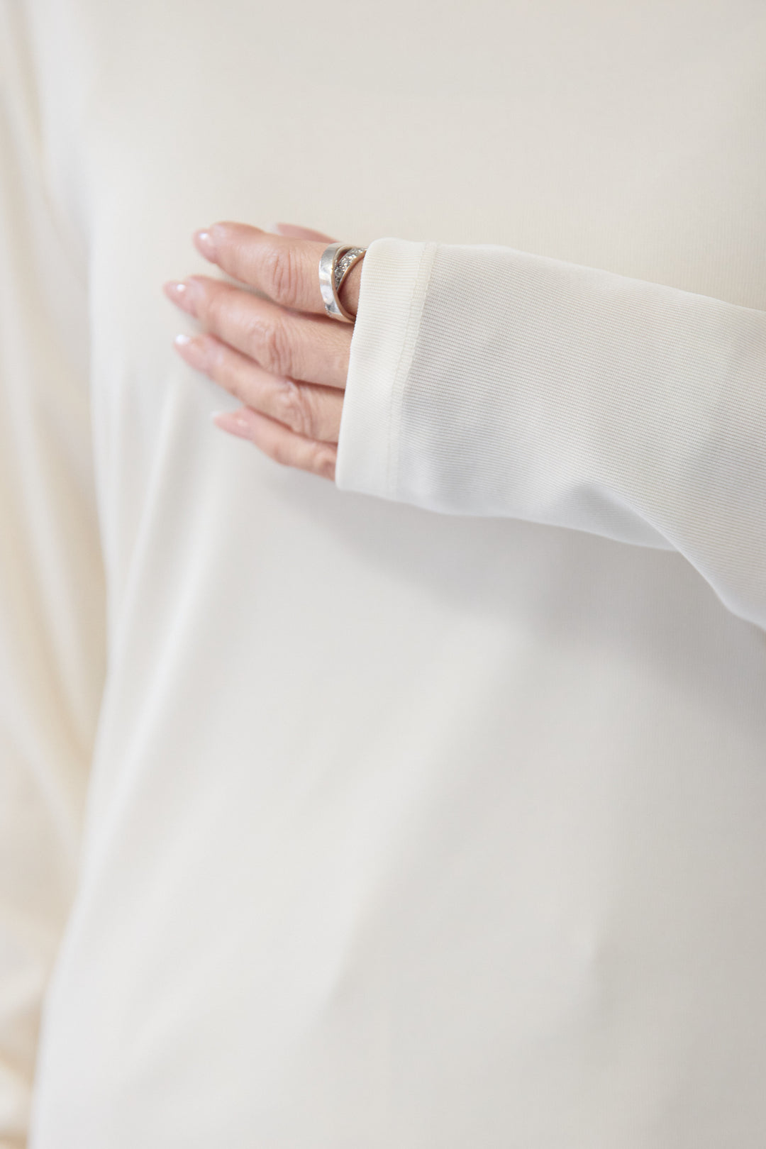 [SET]キルティングジャンパースカート+ストレッチクルーネックロンT(2set)