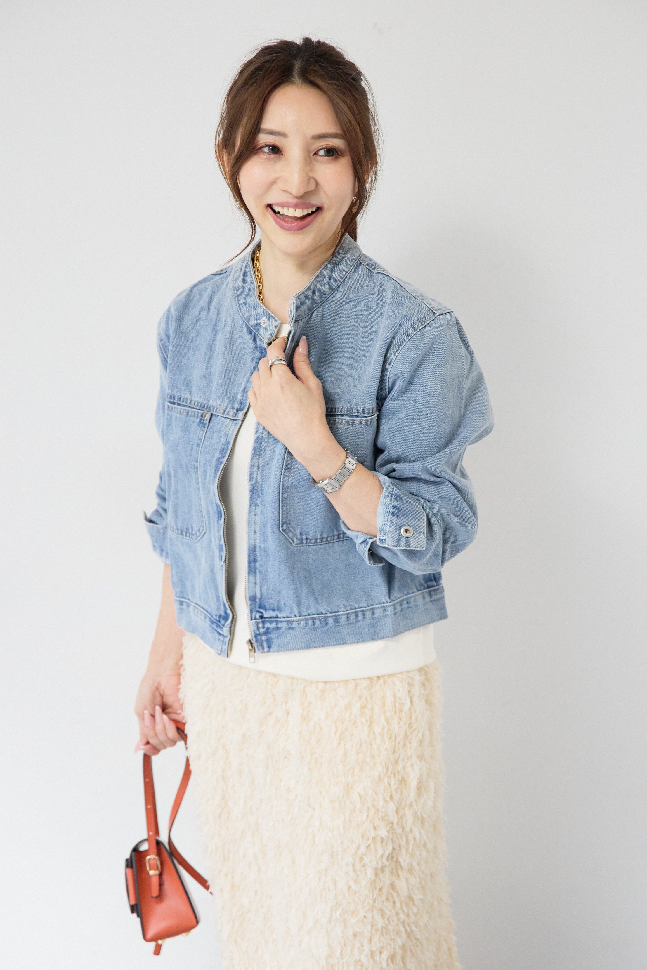 メイ プラスオトハ　デニムジャケット デニムシングルライダース – plusotoha