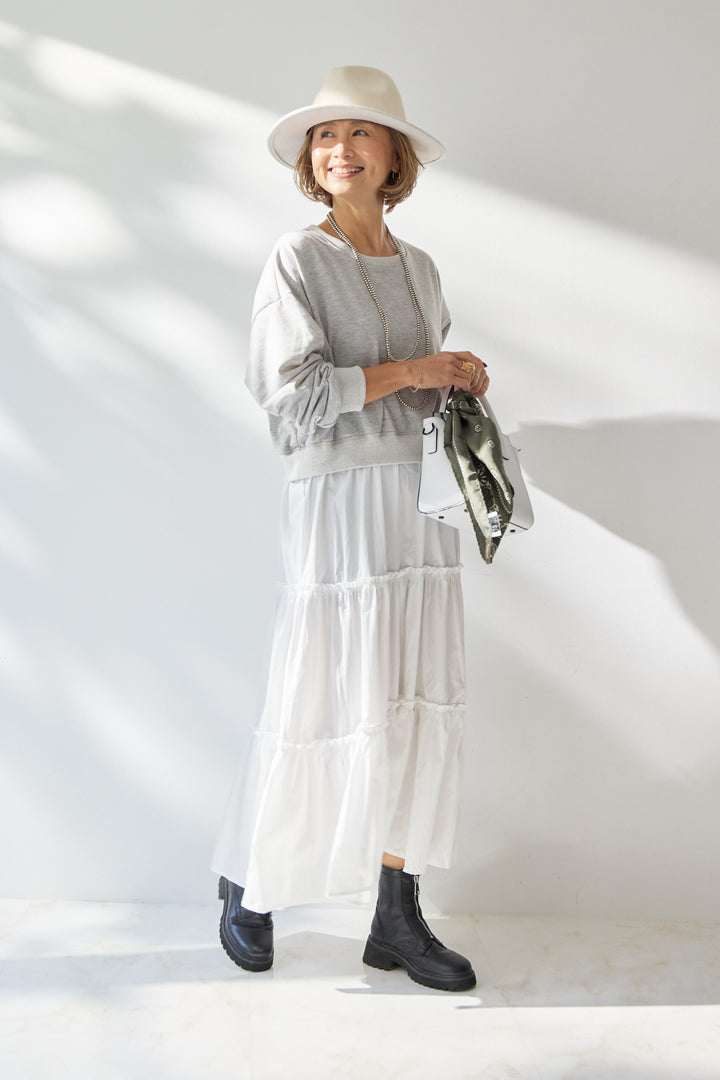 スウェットドッキングティアードワンピース