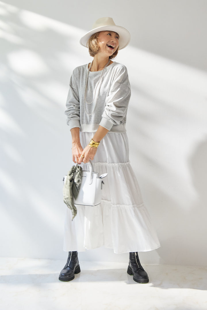 スウェットドッキングティアードワンピース