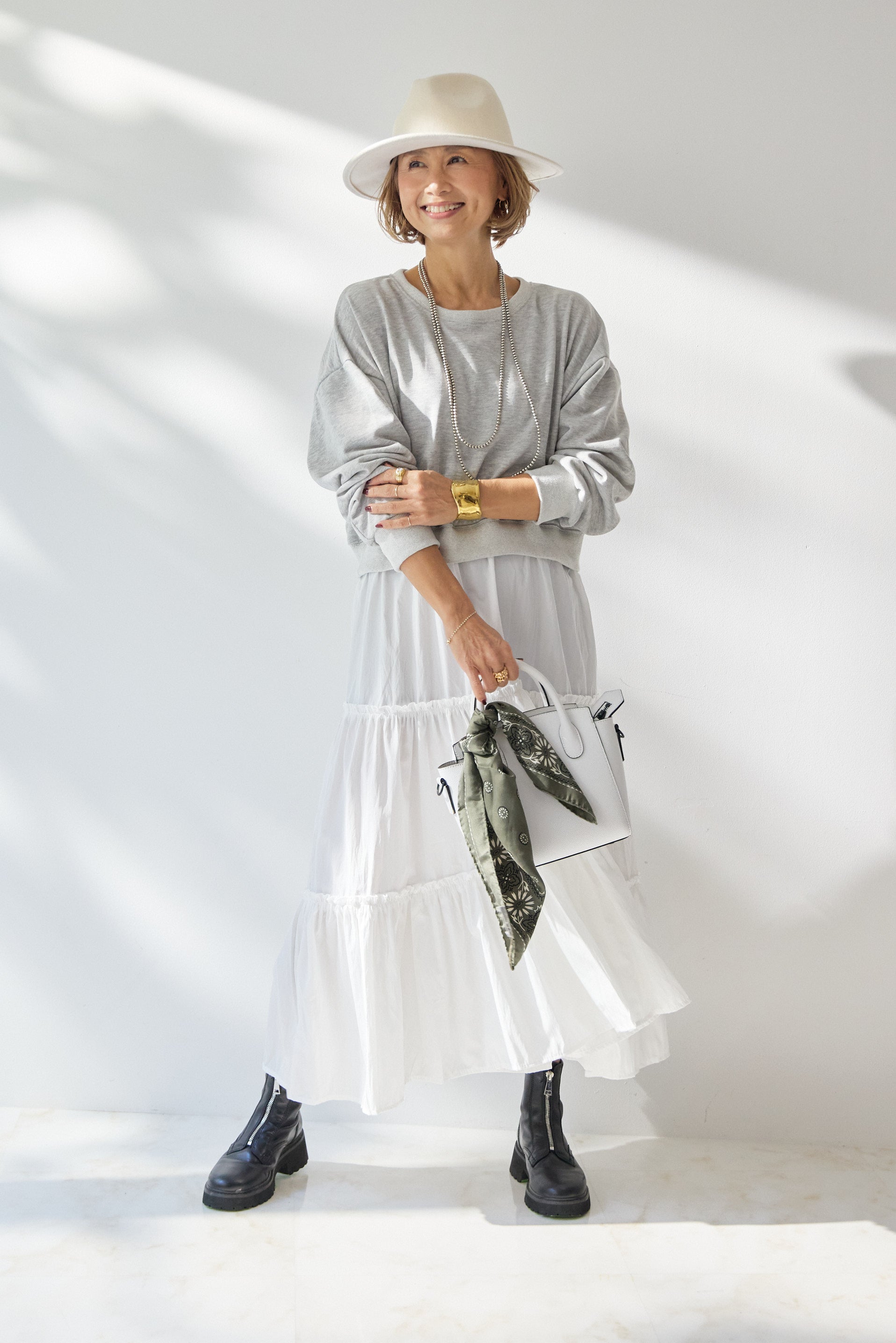 スウェットドッキングティアードワンピース – plusotoha