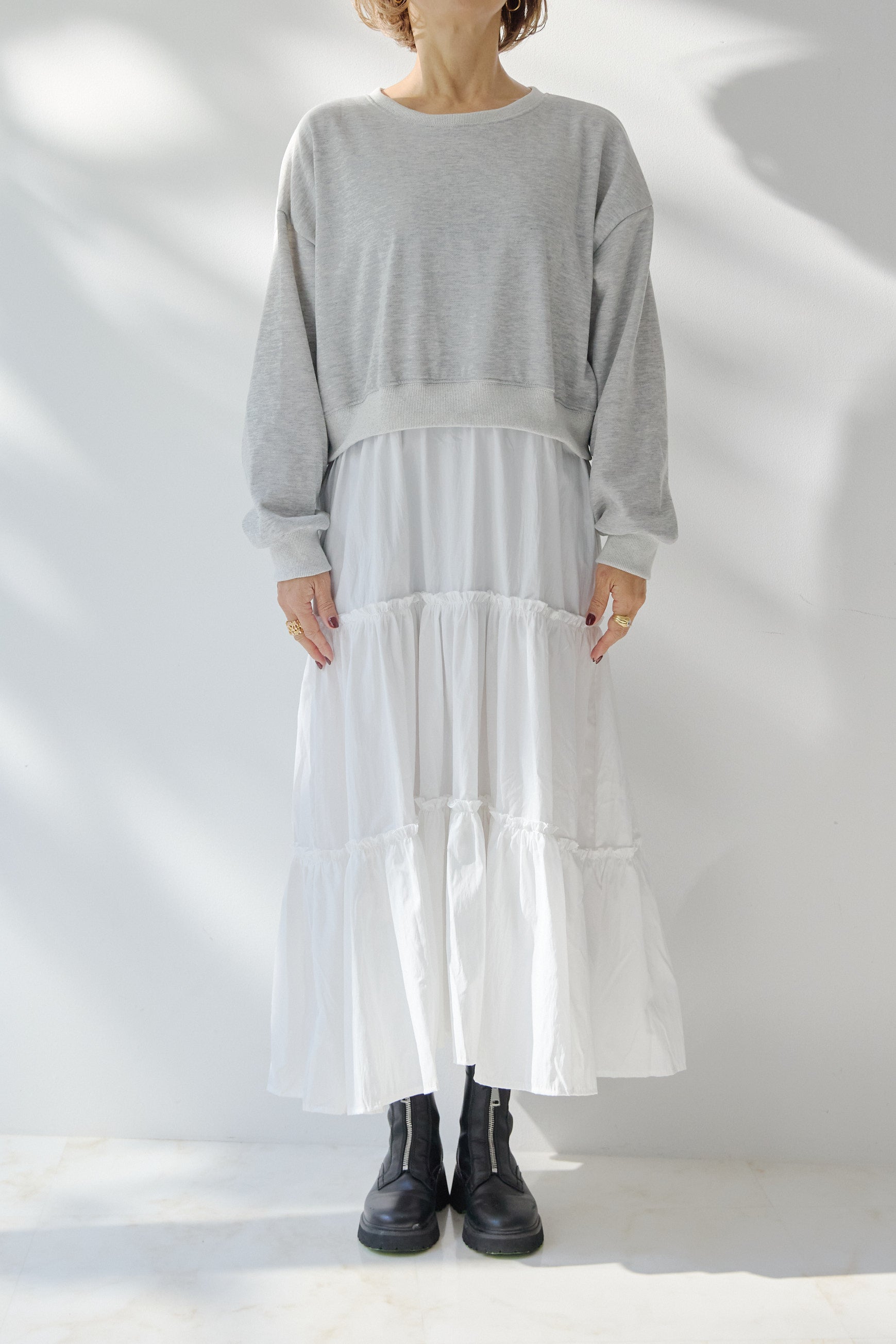 スウェットドッキングティアードワンピース – plusotoha