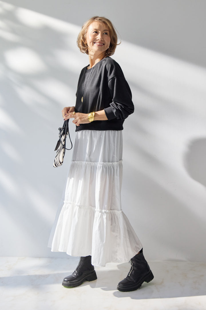 スウェットドッキングティアードワンピース