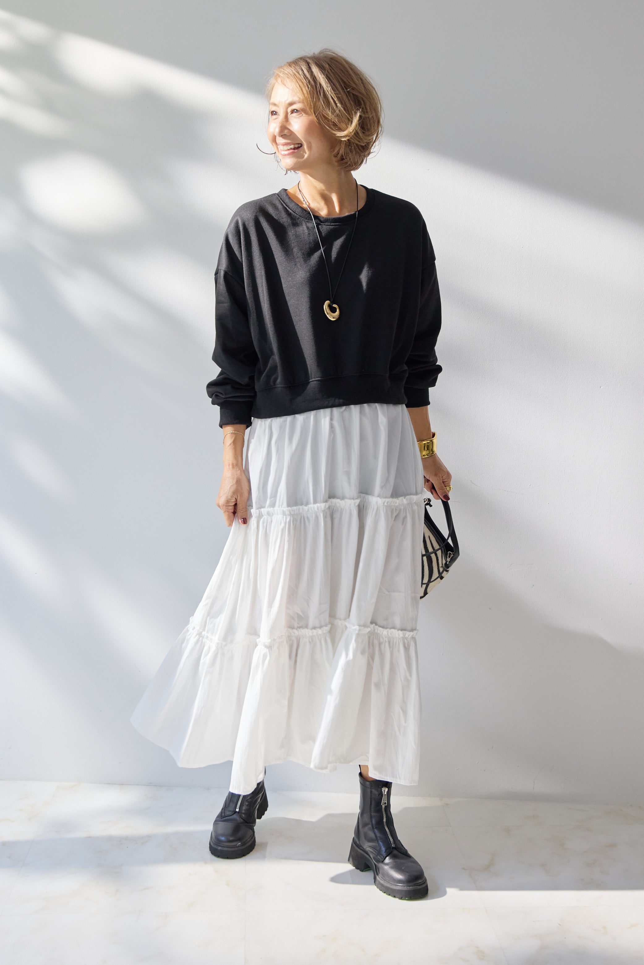 スウェットドッキングティアードワンピース – plusotoha