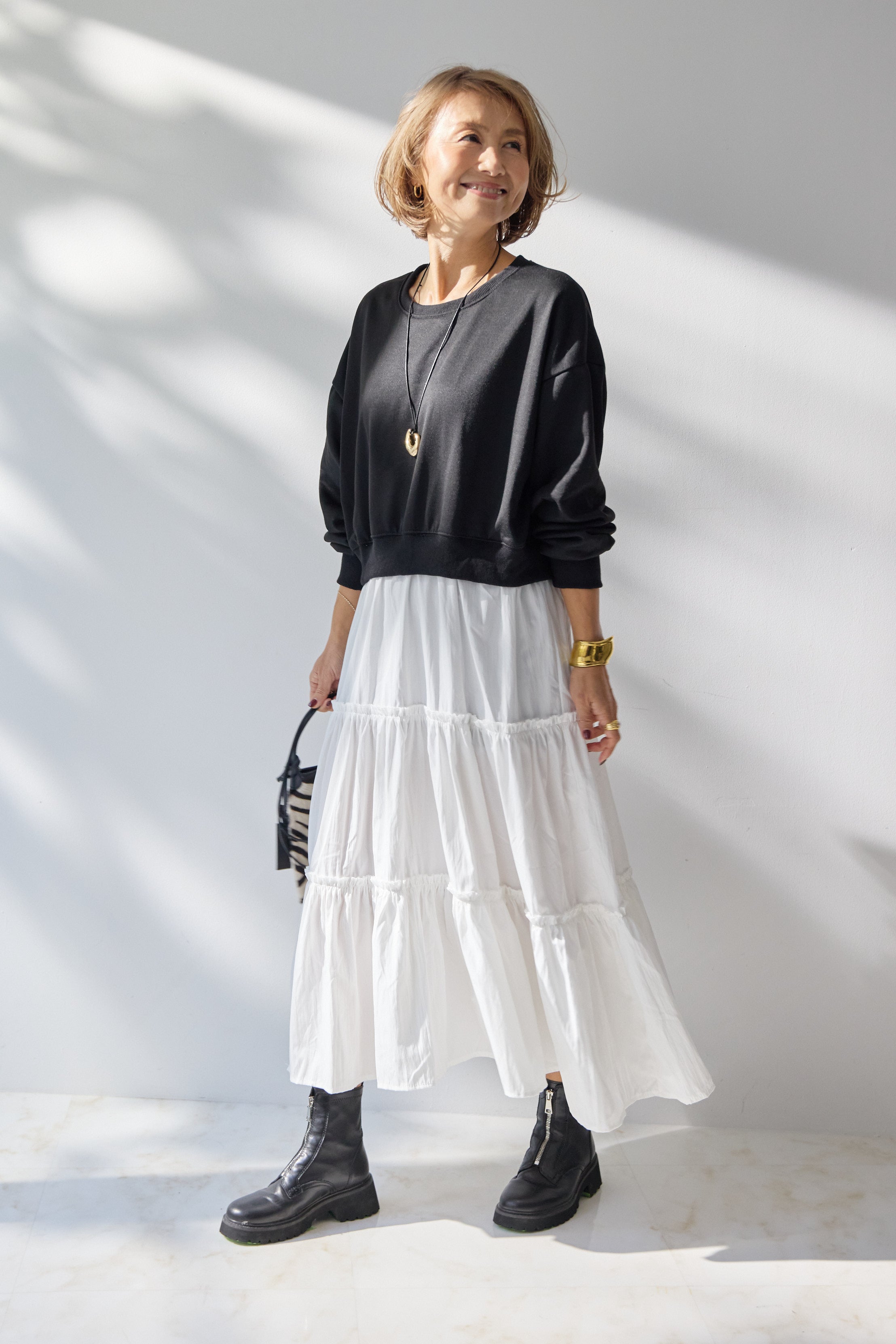 スウェットドッキングティアードワンピース – plusotoha