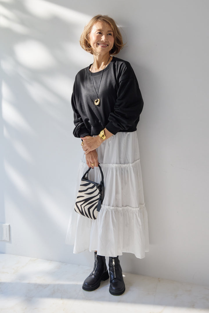 スウェットドッキングティアードワンピース