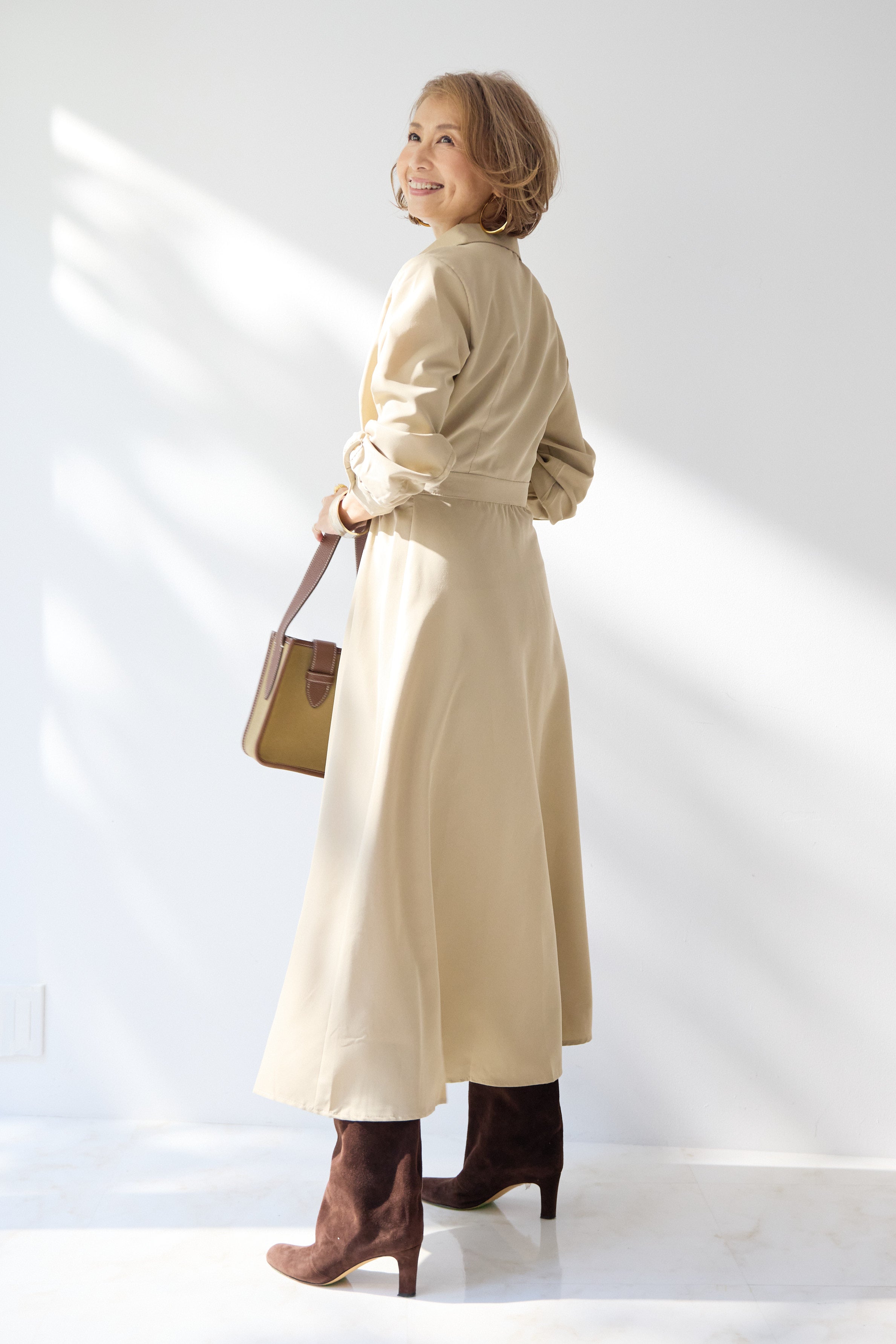 カシュクールデザインシャツワンピース – plusotoha