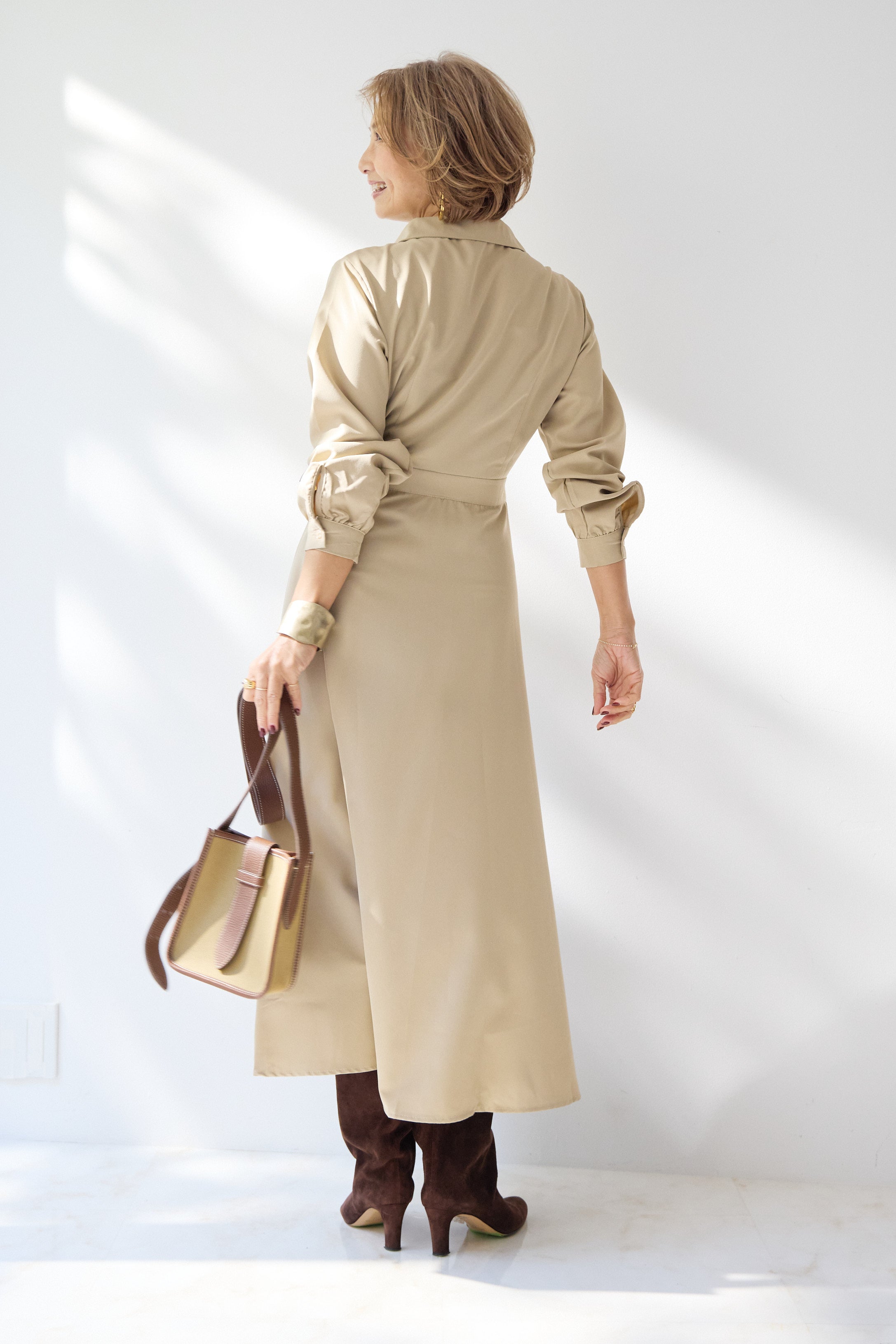 カシュクールデザインシャツワンピース – plusotoha