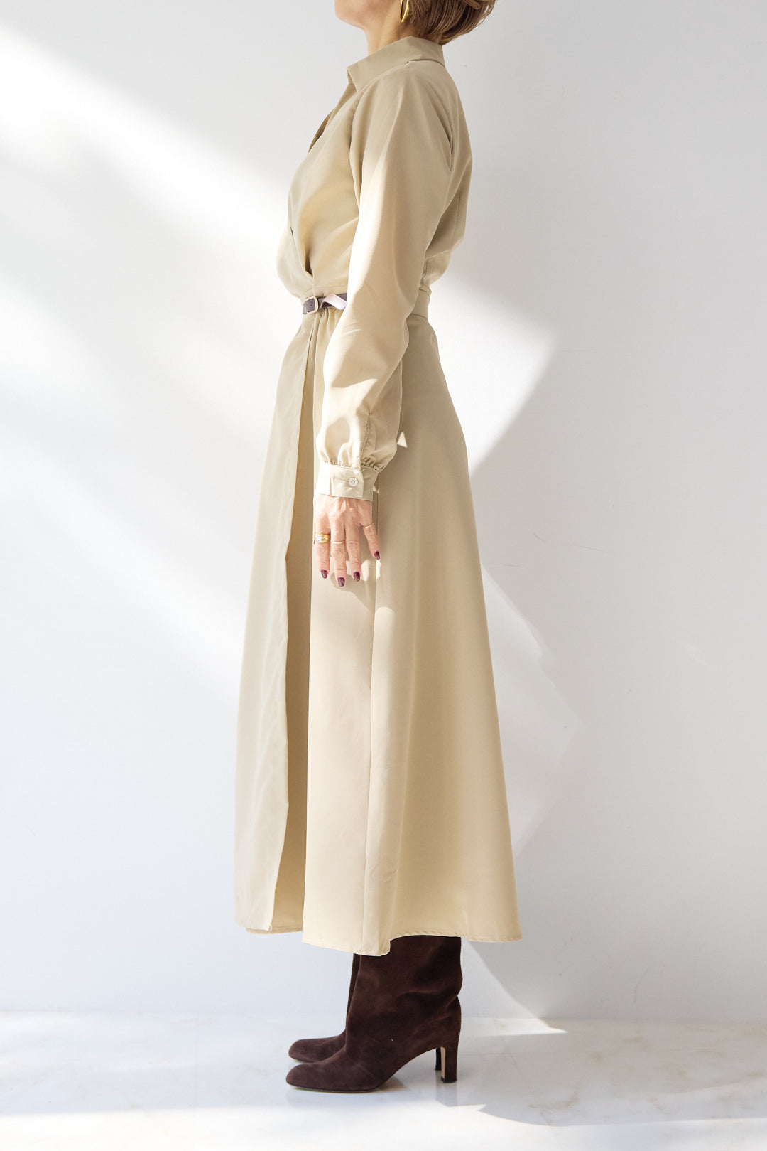 カシュクールデザインシャツワンピース