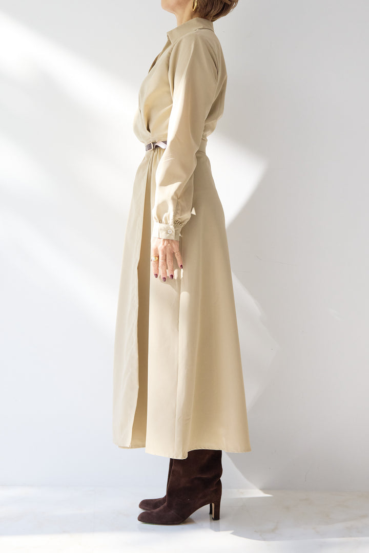 カシュクールデザインシャツワンピース