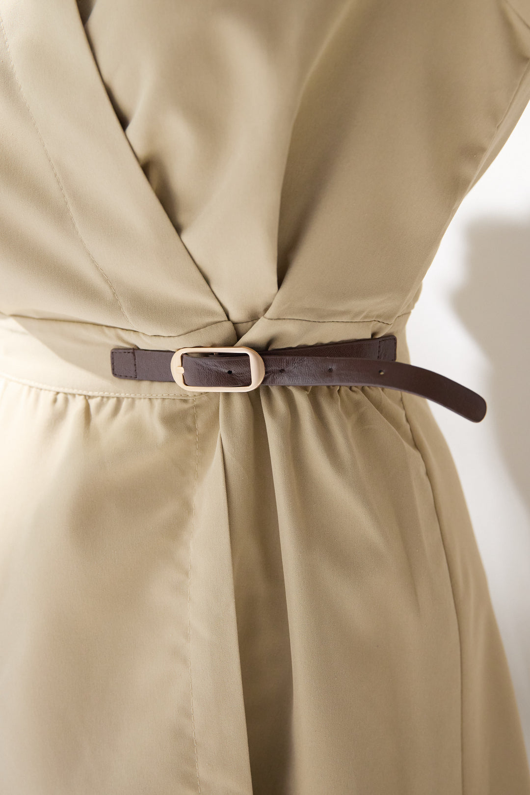 カシュクールデザインシャツワンピース